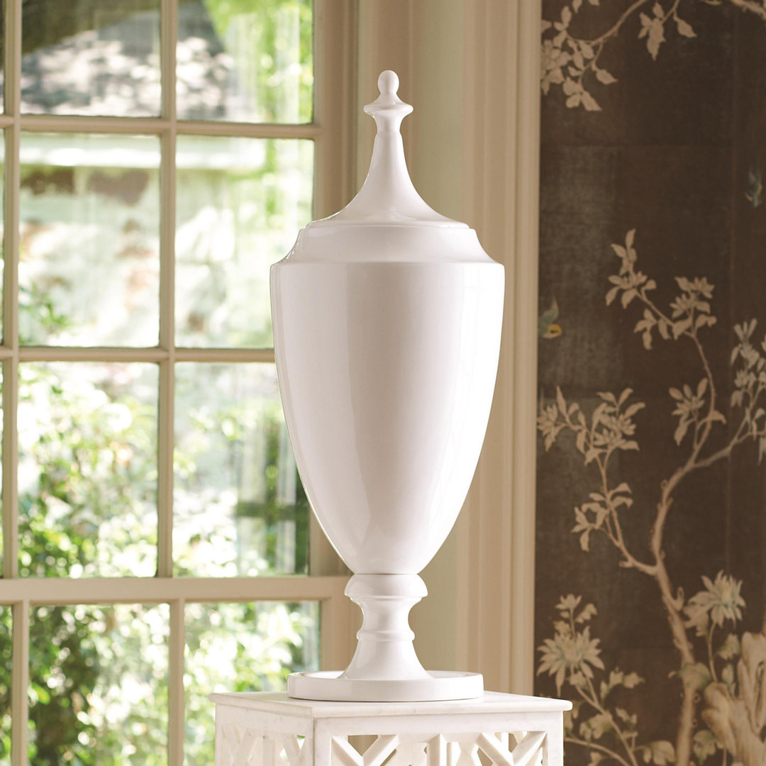 Grande Urn with Lid-White Global Views