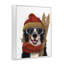 «Happy Skiing Dog», estampe numérique encadrée par Fab Funky-550018548-550018549