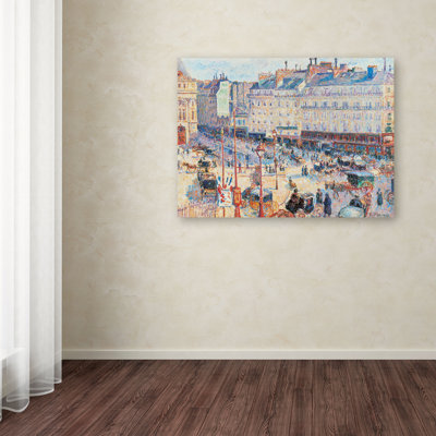 « place du havre 1893 » par camille pissarro, reproduction d’art sur toile tendue