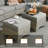 7 Seater Outdoor Wicker Modular Seating Set With Cushions, Modern Modular Rattan Guest Set, Patio Furniture Set With Armrests-79268659