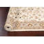 Tapis beige / ivoire noué à la main de conception unique 3 pi 11 po x 6 pi 4 po New Age