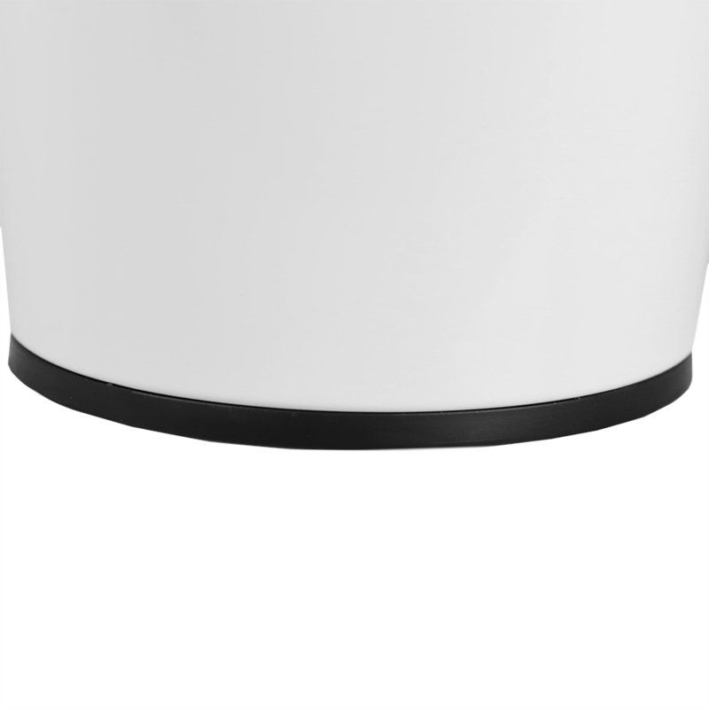 Steel Open Waste Basket - 2.11 Gallons, White