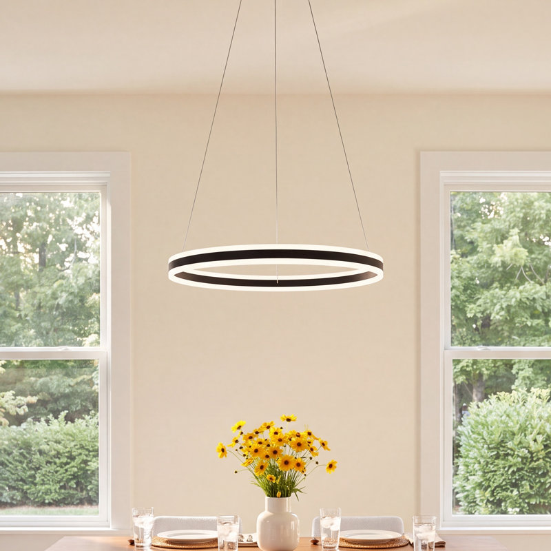 Cary 2 - Light Dimmable LED Geometric Chandelier, 2.5" H x 15.75" W x 15.75" D