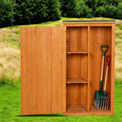 Space Saving Sheds, Solid Wood Compact Rustic Storage For Backyard Patio