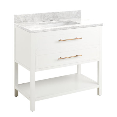 36" Robertson Single Bathroom Vanity Set with Rectangle Undermount Sink