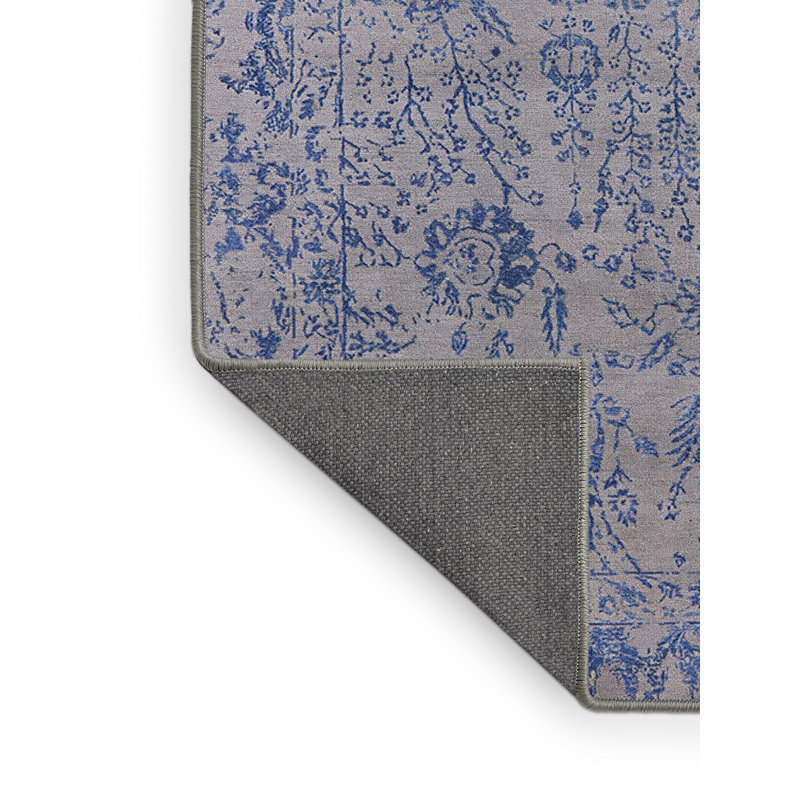 Tapis oriental bleu / gris Hammondsport, Rectangle 4 pi x 6 pi