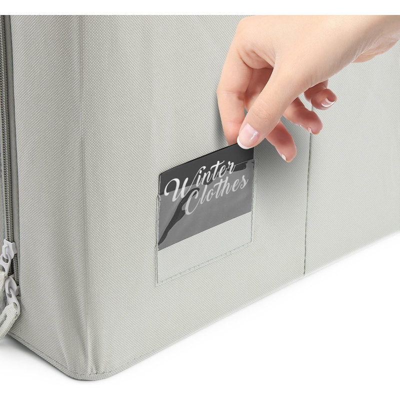 Rangement pour fenêtre sous le lit, gris, H 8 po x l 15,75 po x P 12 po
