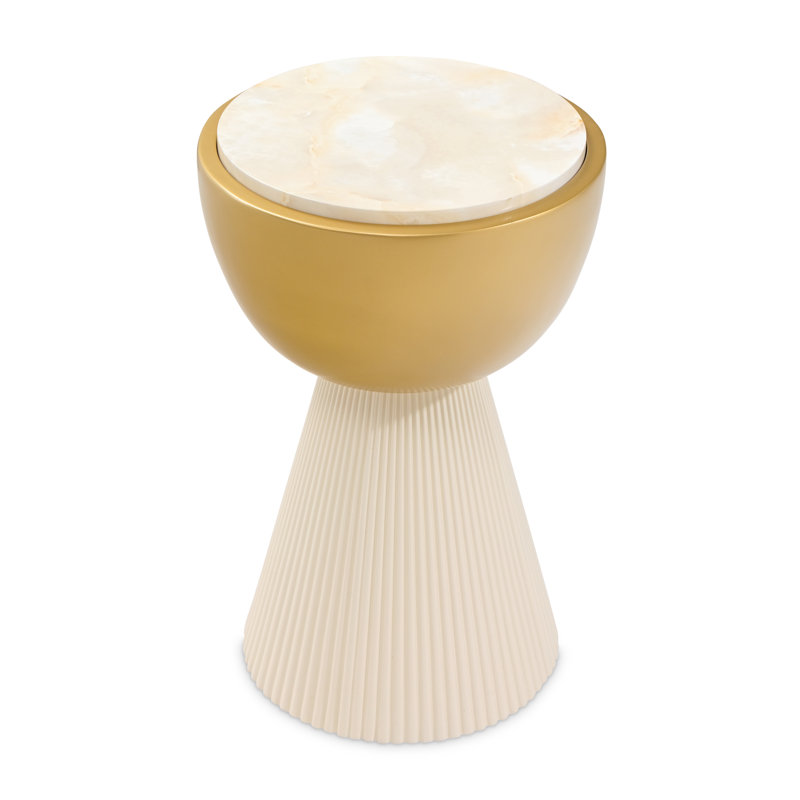 Scotts Square Chairside Table - Light Champagne