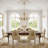 6-Light French Country Antiquity Brass Chandelier Dia 27 Inch