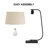 Broghin Dimmable USB & Type-C Metal Bedside Table Lamp with Bulb