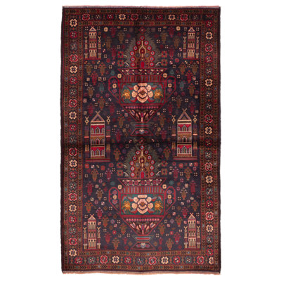 Teimani Navy Rug 3'10" x 6'7"