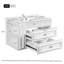 Meuble-lavabo mural 30 po, 2 tiroirs, lavabo simple en céramique 3 trous, armoire moderne-121708957