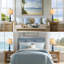Ensemble de 2 lampes de table rustiques 22 ", avec interrupteur rotatif pour chambre à coucher, salon, bleu-1483712094