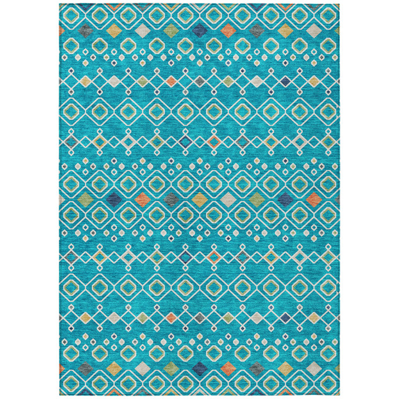 Aleighna Area Rug with Non-Slip Backing, Rectangle 9' x 12'
