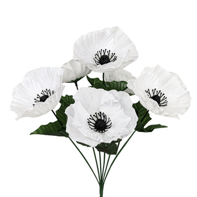 Bouquet de tiges de fleurs artificielles anémone