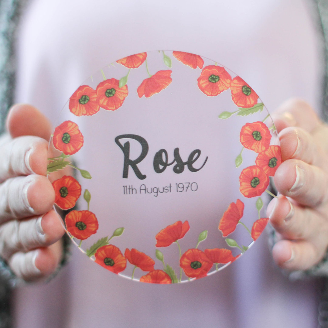 Acrylic Round 1 Piece Coaster