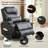 Set of 2 Power Lift Assist Recliner Chairs with Massage and Heat, 34.6" Wide Ergonomic Fax Leather Recliners with Side Pockets & Cup Holders-1200083751
