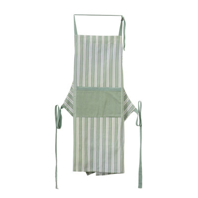 Striped Cotton Bib Apron