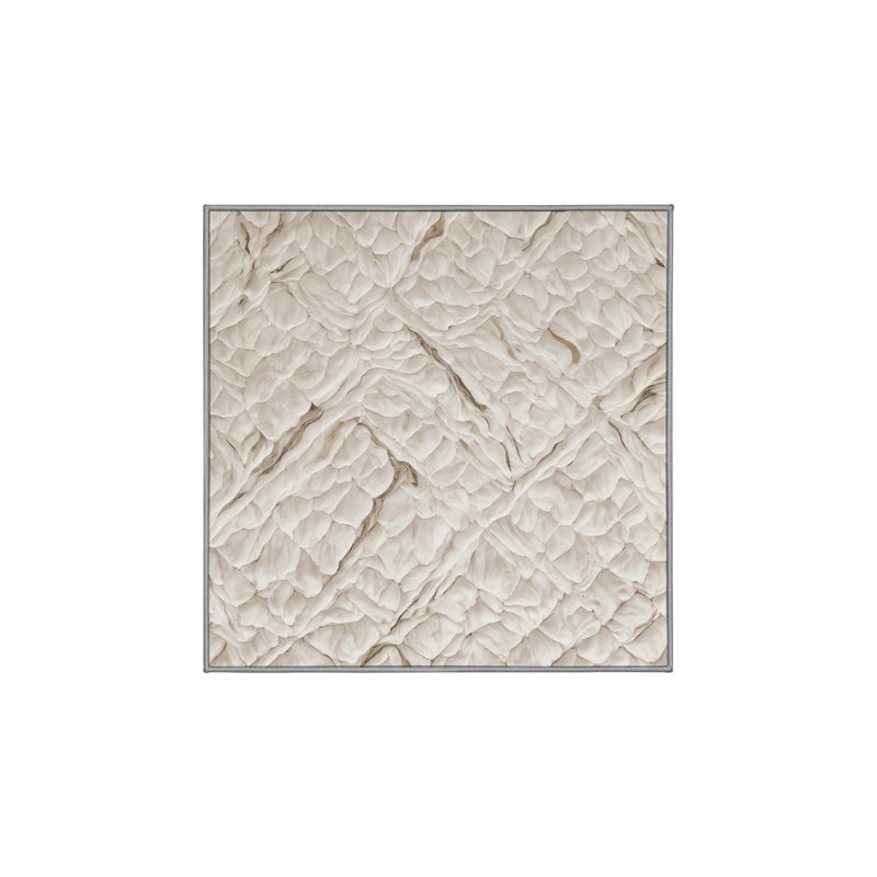 Machine Washable Gray Area Rug, Square 7'