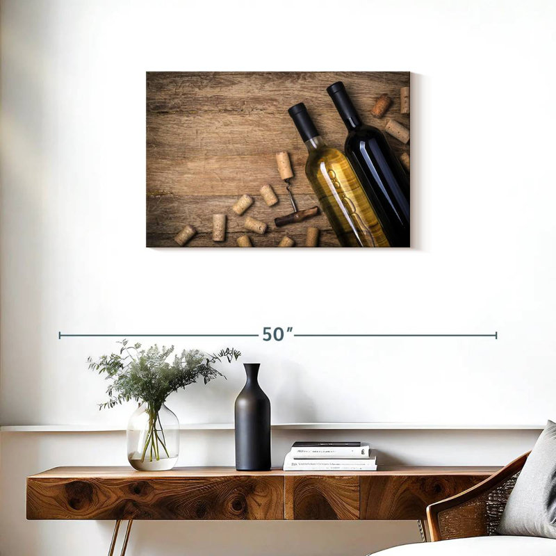 Yarlin rouge et vin blanc, H 20 po x l 30 po