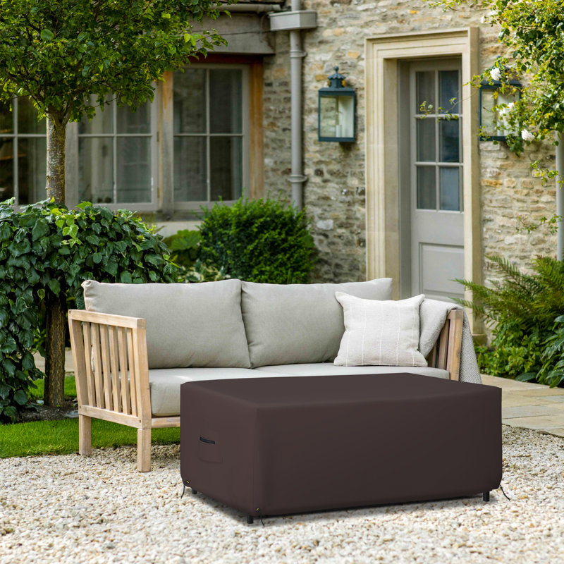 Housse de table rectangulaire d'extérieur résistante à l'eau multiusage robuste, housse de table de patio résistante aux rayons UV