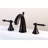 Kingston Brass Templeton Two-Handle 3-Hole Deck Mount Widespread Bathroom Faucet with Brass Pop-Up Drain-29273214