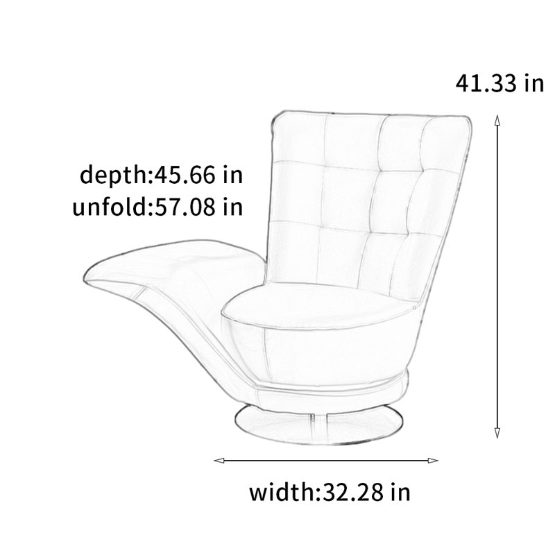 Chaise rotative ergonomique de haute qualité, Orange
