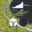 Filet extérieur de trampoline YC 8FT avec planche de basketball souple, ballon et gonfleur (bleu)