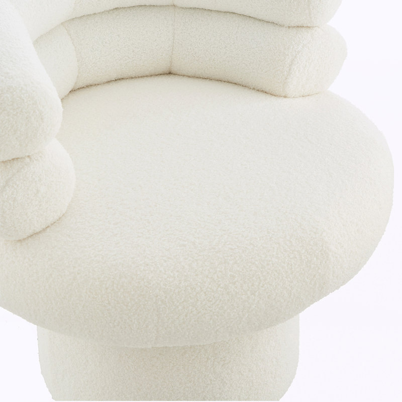 Fauteuil d'appoint pivotant à 360 °, White