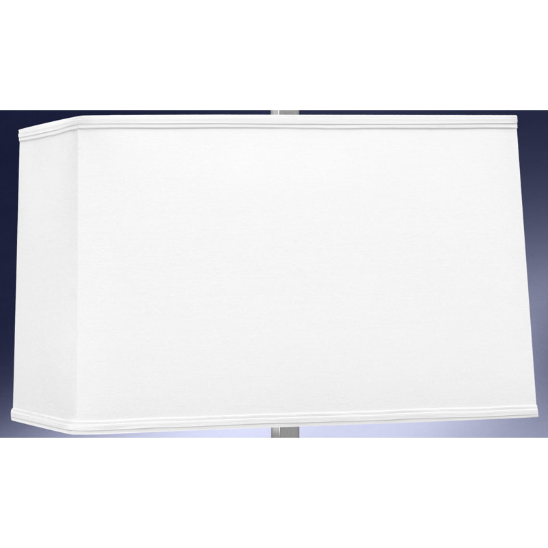 Abat-jour rectangulaire en lin blanc H 9,5 po x l 9 po (araignée)