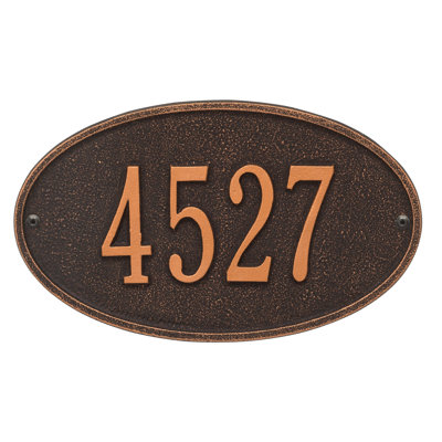 Oval 1-Line Wall Address Plaque