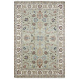 Outdoor Oriental Area Rug in Gray/Wine/Blue