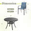 Ensemble de salle à manger de patio pour 4 personnes avec chaises empilables PVC-coated polyester-2075484925