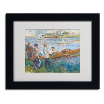 "Oarsmen at Chatou 1879" by Pierre-Auguste Renoir Matted Framed Painting Print