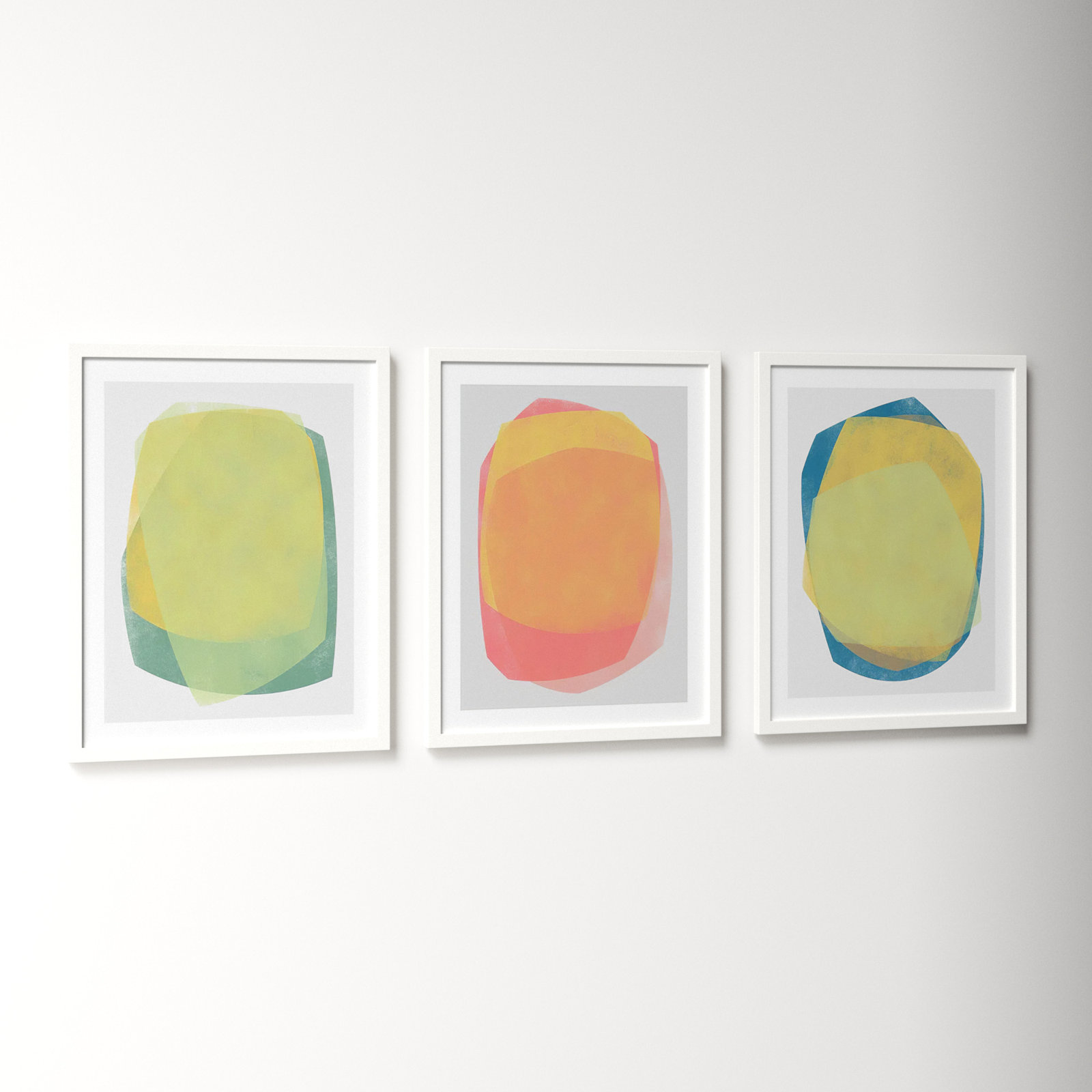 Eclipse 1-3 by Jacques Pilon, White, 38" H x 90" W