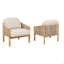 Fauteuil club d'extérieur en bois Grotta