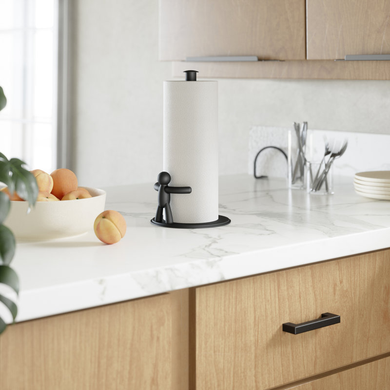 Buddy Black Metal Freestanding Paper Towel Holder