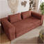 Canapé-lit avec coussin rectangulaire et coussins, fauteuil convertible, canapé de plancher et matelas de couchage, canapé-lit pliant en mousse à mémoire de forme pour chambre à coucher, orange