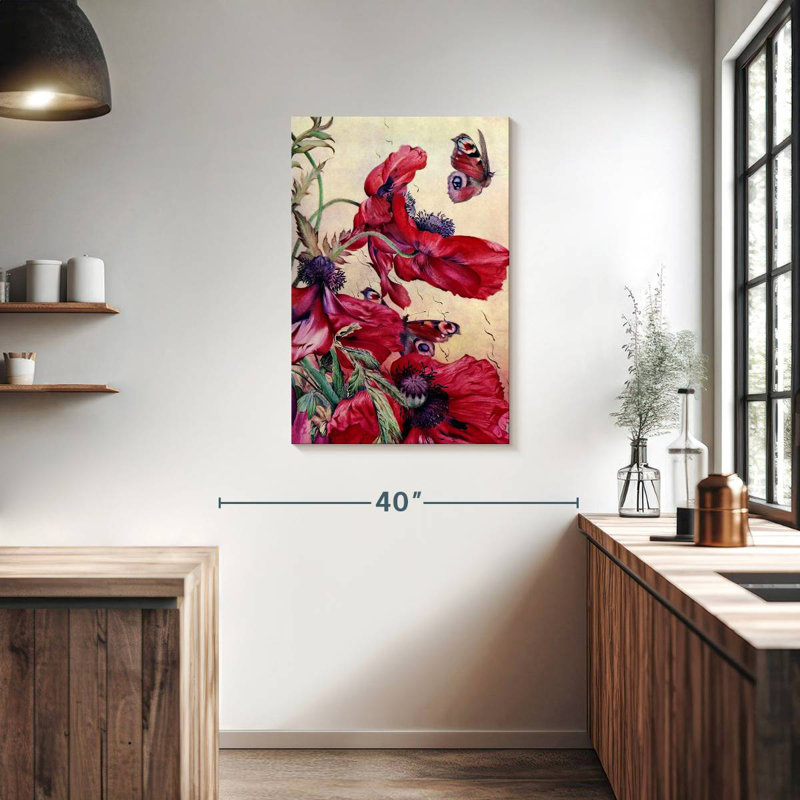 Harnek Poppy Nature Study 1917, H 36 po x l 24 po