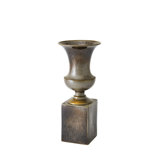 Pedestal Vase-Reactive Silver-Sm