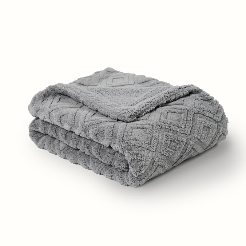 Woolum Throw Blanket, European Double (140 x 200cm), Grey