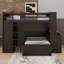 Full Size Loft Bed With A Twin Stand-Alone Bed,Wardrobe,Desk,And Shelves
