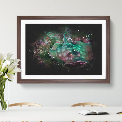 Sting Ray Paint Splash - Picture Frame Graphic Art