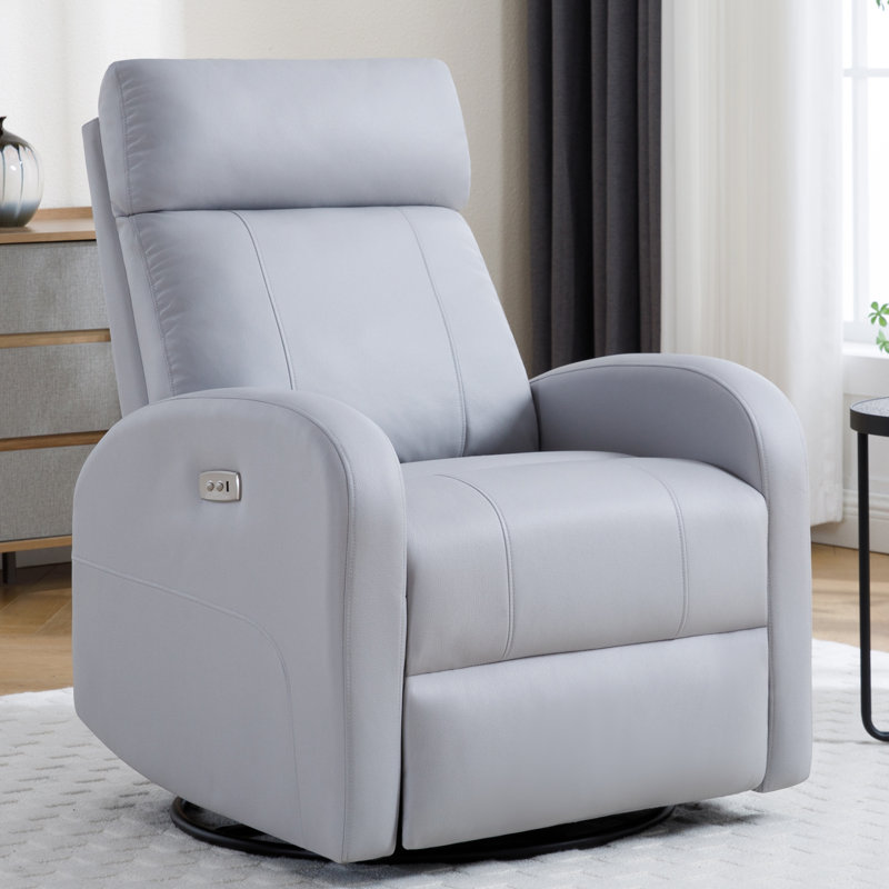Laylana 30.3''Power Swivel Rocker Recliner Chair, Gray