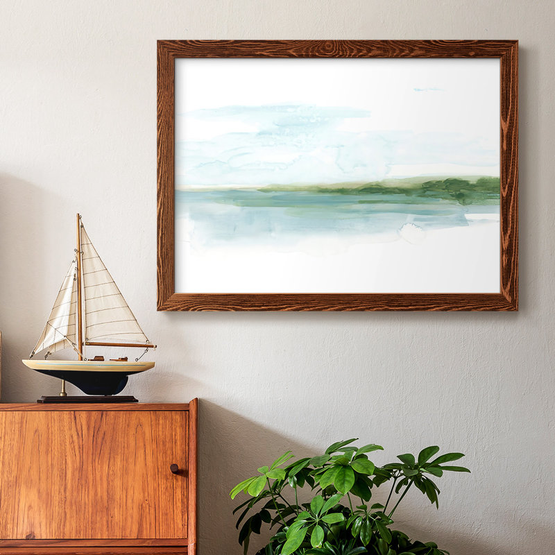 «Green Ribbon Coast I», reproduction d'art sur toile simple, Érable, H 14 po x l 20 po x P 1,5 po