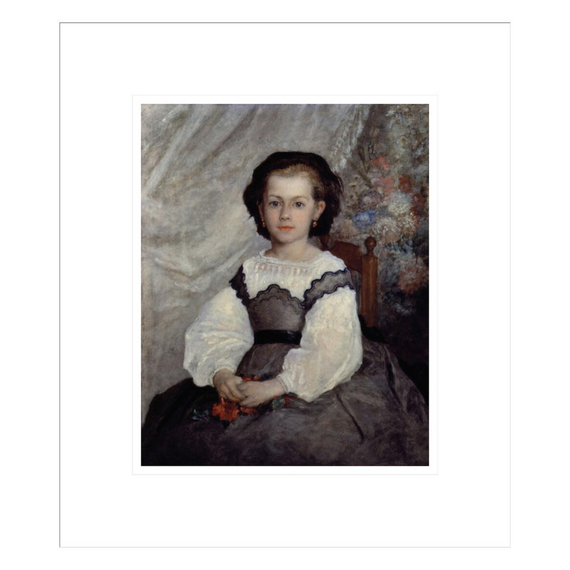 Portrait de Mademoiselle Romaine Lacaux par Pierre-Auguste Renoir, impression giclée encadrée, H 15,82 po x l 13,75 po