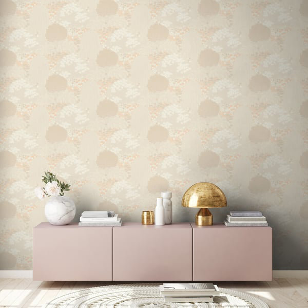 Flourish 10.05m x 53cm Wallpaper Roll, Beige