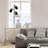 67" 3-Light Track Tree Floor Lamp With Matte Black Finish And Brass Accents