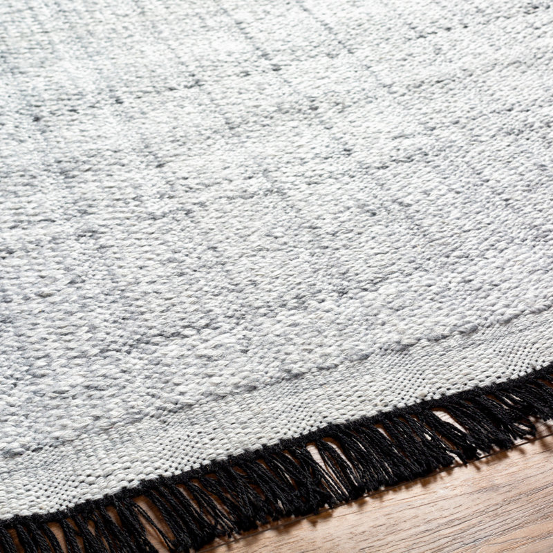 Striped Area Rug, Gray, Rectangle 6' x 9'