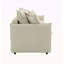 Canapé-lit modulaire en tissu beige avec 2 coussins décoratifs Elisea